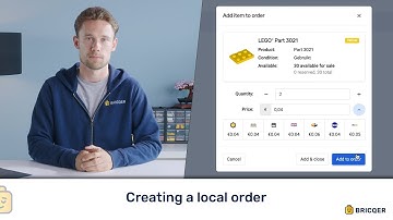 Creating a local order in Bricqer