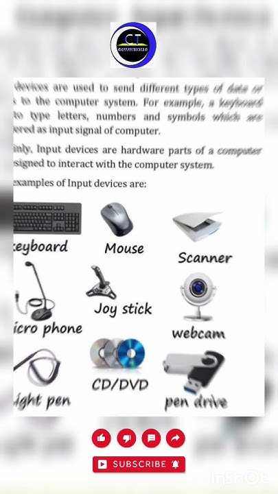 Input device of the computer l definition of the input devices l learn ...
