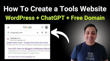 How To Create a Tools Website with WordPress +ChatGPT + Free Domain (Step by Step Tutorial)