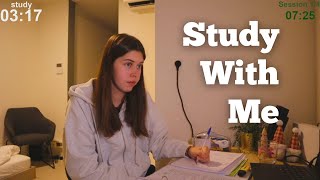 LIVE 4 HOURS Study With Me (60 min study + NO break)