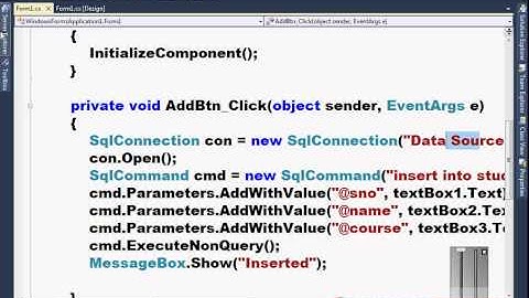 Inserting data into database table using C#