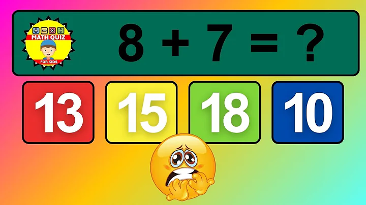 20 Math Quiz for Kids | One Digit Addition Quiz