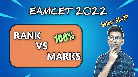 Eamcet 2022 // Rank vs Marks