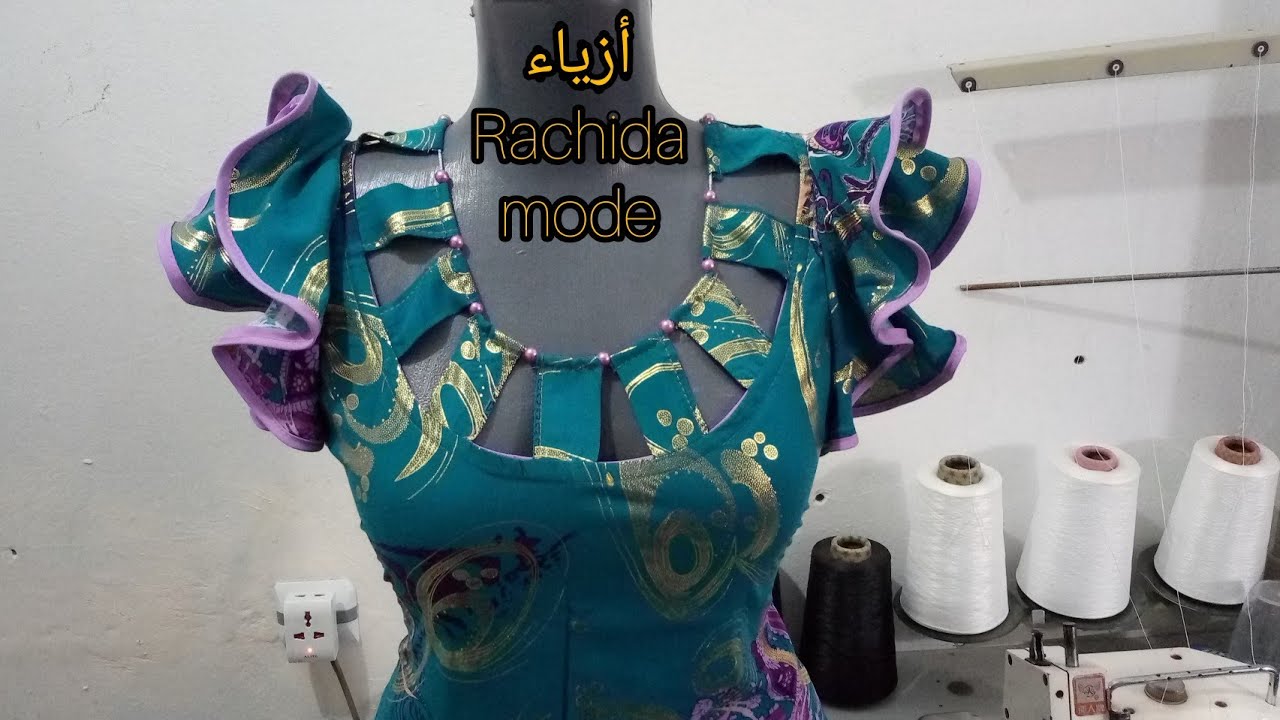 موديل قندورة كتان للبيت رائع😃 جديد 💖وسهل الانجاز 💝مع طريقة التفصيل والخياطة