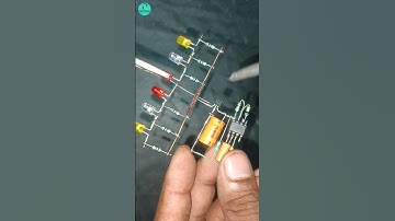 How to make a Running  LED Circuit  | NE555 IC Projects 🤩🤩 #jlcpcb #circuit #electronic #shorts