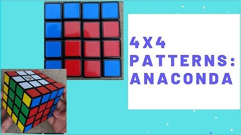 How to make the Anaconda pattern on a 4x4 Rubik