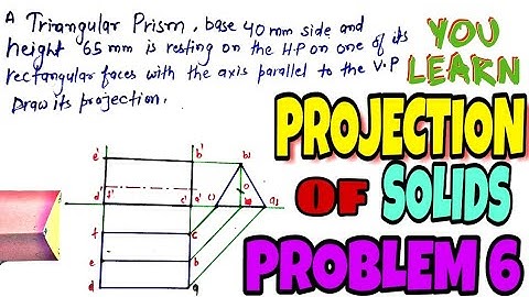 triangular prism projection of solid | drawing of solid projection| iti diploma engineering drawing