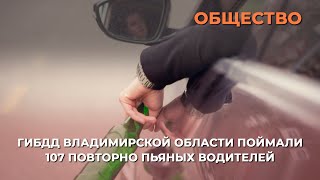 ГИБДД Владимирской области поймали 107 повторно пьяных водителей