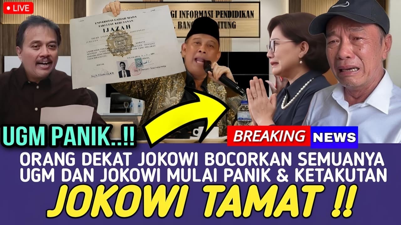 JOKWI TAMAT !! ORANG DEKAT JOKOWI BOCORKAN SEMUANYA TERKAIT IJAZAH PALSU, UGM DAN JOKOWI MULAI PANIK