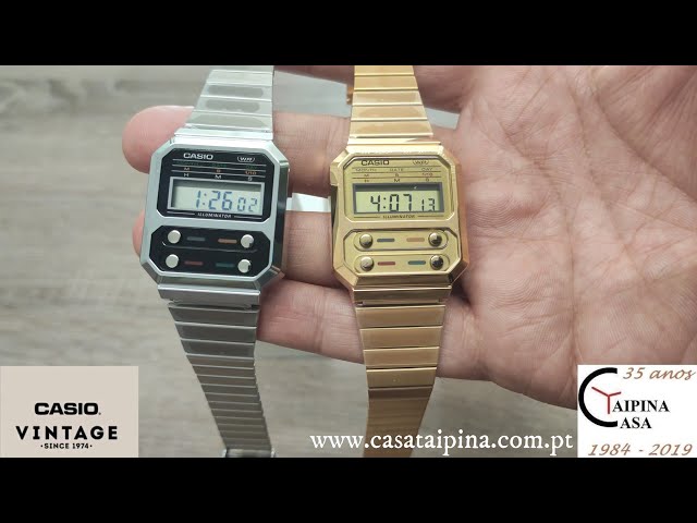 Casio Vintage A100WE-1AEF VS A100WEG-9AEF - YouTube