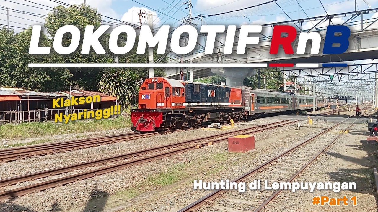 LOKOMOTIF MERAH‼️ MELIHAT LALU LINTAS KERETA DI SISI TIMUR LEMPUYANGAN || Part 1
