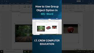 Group option in MS Word picture || Group object in MS Word #shorts #msword