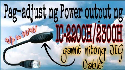 Icom IC-2200 power output adjustment using DIY patch cord