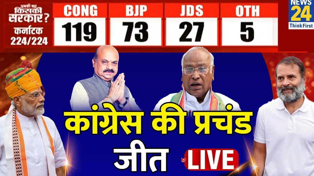 Karnataka Results LIVE | Karnataka में Congress आगे | Congress Vs BJP ...