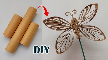So Beatiful Paper Butterfly DIY 🦋| Easy Toilet Paper Rolls Craft