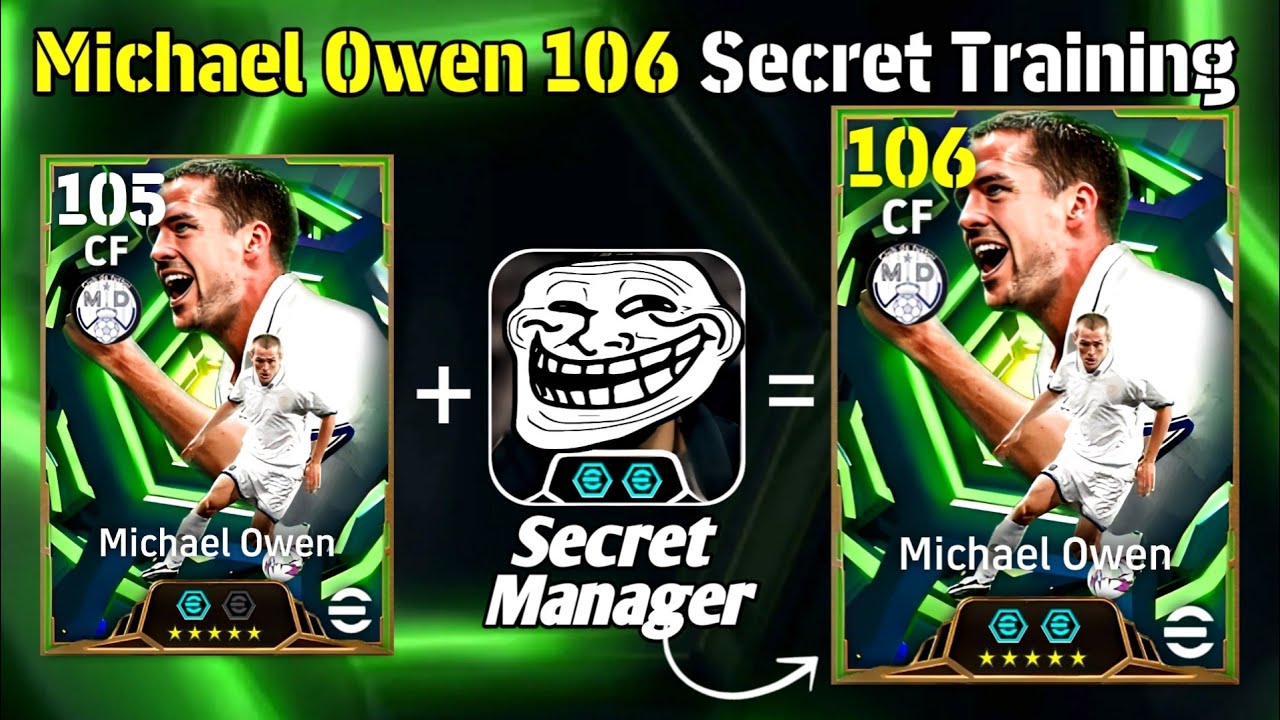 Michael Owen 106 Secret Training efootball 2026✨| How To Train 106 Owen 106 106efootball 2026