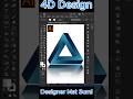 4D Logo Design in Adobe Illustrator | Easy Graphic Design Tutorial #shorts