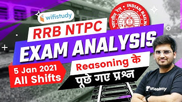 RRB NTPC Exam Analysis (5 Jan 2021, All Shifts) | Reasoning Asked Questions by Deepak Tirthyani