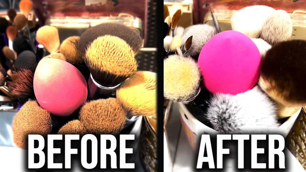 HOW TO DEEP CLEAN MAKEUP BRUSHES WITH DISH SOAP| Easiest way to clean 2022
