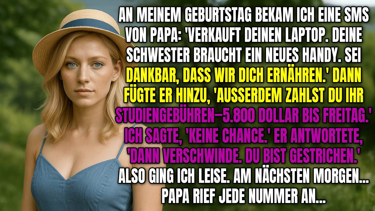 An meinem Geburtstag SMS von Papa: 