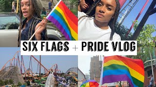 DAY AT SIX FLAGS + CHICAGO PRIDE PARADE | VLOG #10