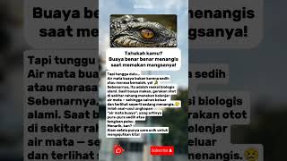 Buaya menangis saat memakan mangsanya?!#shorts #faktaunik #faktamenarik #buaya #faktahewan #ilmu