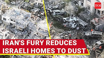 Thumbnail for Iran Goes Ballistic: Drone Footage Shows How Tehran Flattened Israeli City With 200 Missiles