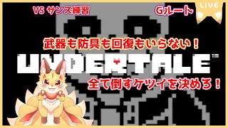 【アイテム縛りUNDERTALE】アイテム＆初期装備縛りGルート　VSサンズ公開練習(ケモV)