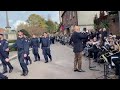 St Albans City and Salvation Army Bands play Onward Christian Soldiers at the Remembrance Day Parade
