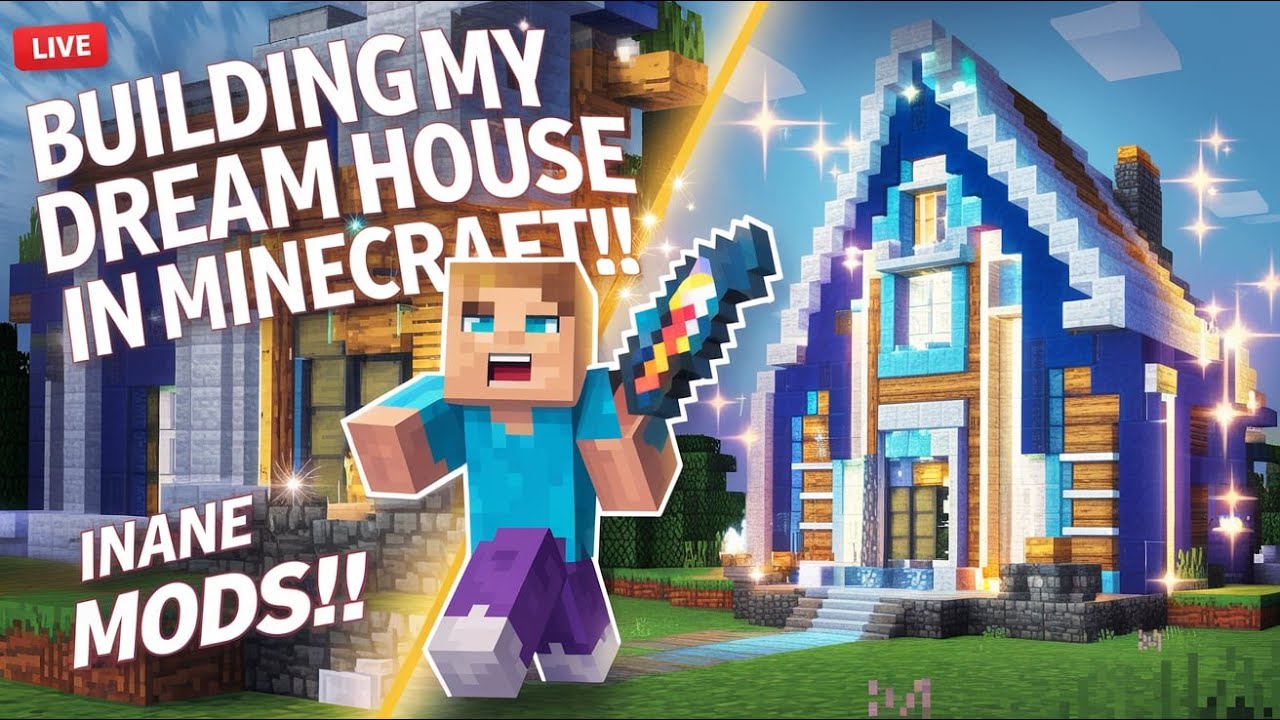 My Dream House in Minecraft Live Streaming USA - YouTube