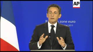 Merkel and Sarkozy comment on Greece bailout deal