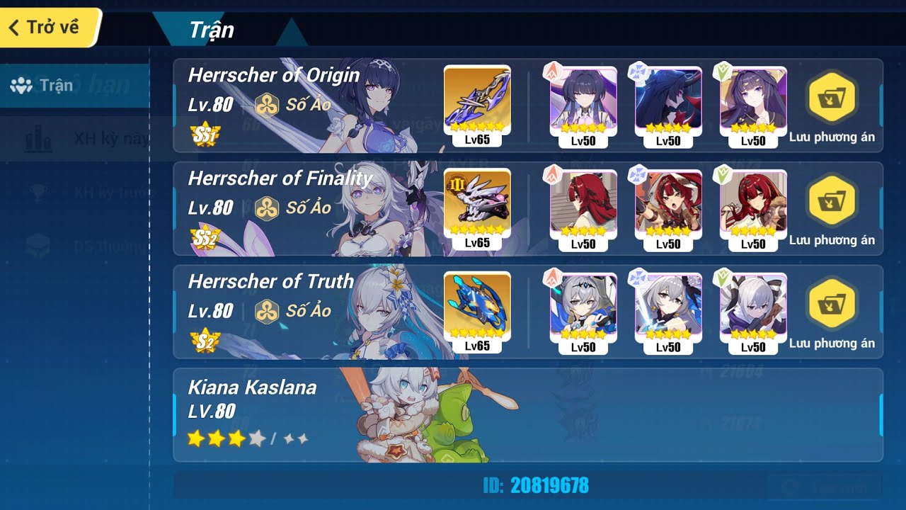 Nirvana D552 : Herrschers of the Rimestar (Starless) - Hoo(SS1) Hofi(SS2+3) Hotr(S2) Kiana 3* 674pts