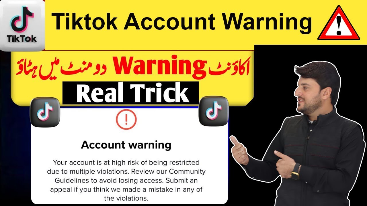 How to remove tiktok warning 2024 | Tiktok Account Warning - YouTube