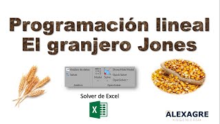 Linear programming | Case applied to a farm using Excel.
