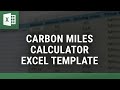 Carbon Miles Calculator Excel Template