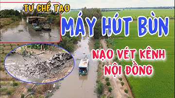 Flycam nhìn Toàn cảnh máy hút bùn đang nạo vét kênh nội đồng | Vùng quê MINH CÔNG