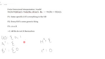 Example Problem Demo: Unit 9 Finite Extensional Model 2