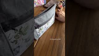 👝Learn how to sew double zipper pouch #simplicity #youtubeshorts #diy #sewingtutorial