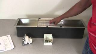 Houzer CTB-3285 Contempo Zero Radius Undermount Trough Bar Sink