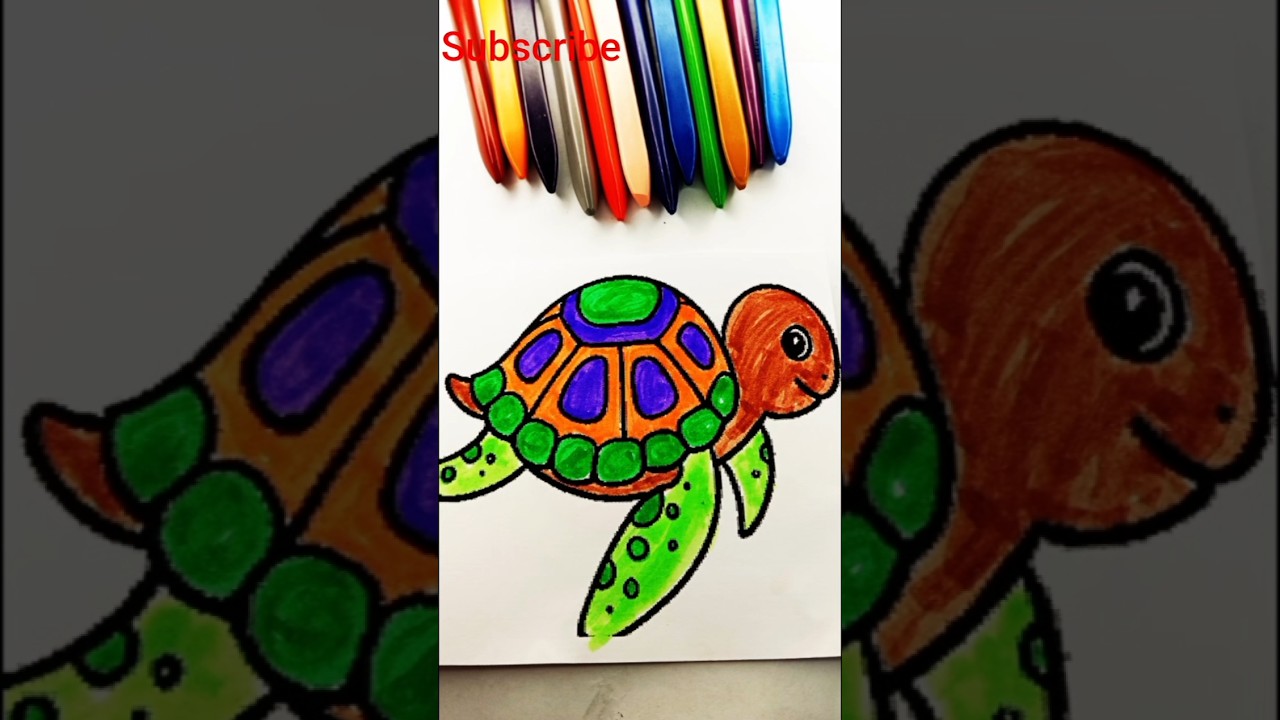 Cute Sea Turtle Coloring 🐢🌊 | Relaxing & Fun Art for Everyone 