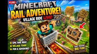 LIVE 🚨 Minecraft Rail Ride Madness! 🚂 Village Track Adventure #minecraft