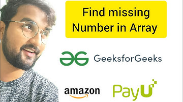 Find missing number in array || GFG coding question