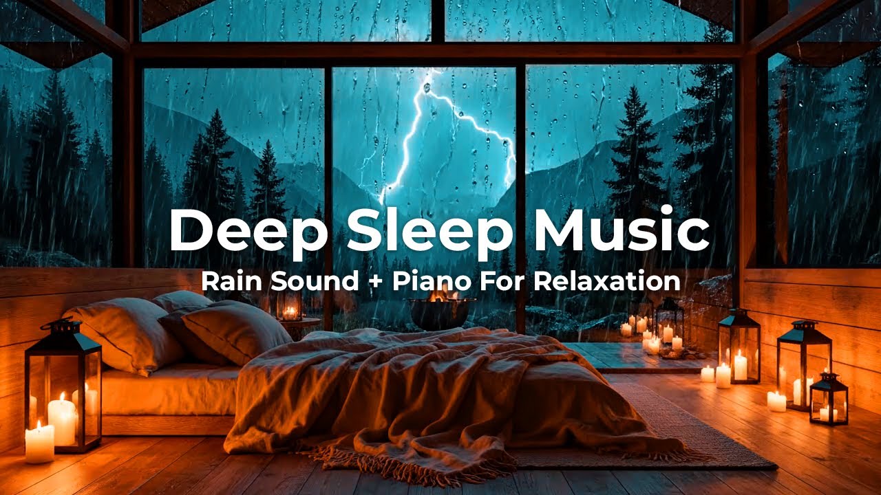 Fall Asleep in 30 Minutes 🌙 Deep Sleep Rain & Soft Piano for Instant ...