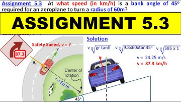 Assignment 5.3 | Class 11 Physics Chapter 5 Rotational and Circular Motion | KP Board| Study with ME