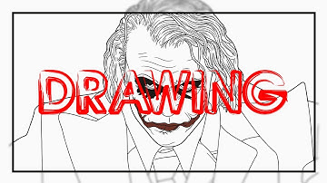 how to draw the joker from the dark knight step by step  | Raw Draw
