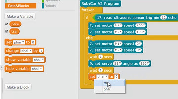 Hướng dẫn lập trình tránh vật cản bằng Robocar V2