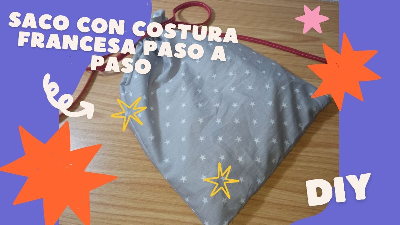 Saco con costura francesa paso a paso DIY