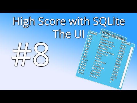 8. Unity tutorial: High score with SQLite - The UI