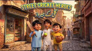 Street Cricket in Lahore 🏏 | Shafay, Rafay & Muhammad's Story | Kids Story screenshot 4