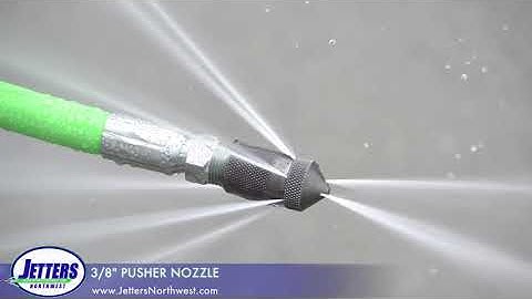 PUSHER NOZZLE in action - Pipe Jetting
